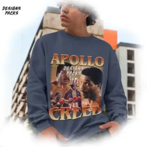 Apollo Creed Vs Rocky Balboa Homage Vintage Apollo Creed Vintage 90s PNG Design