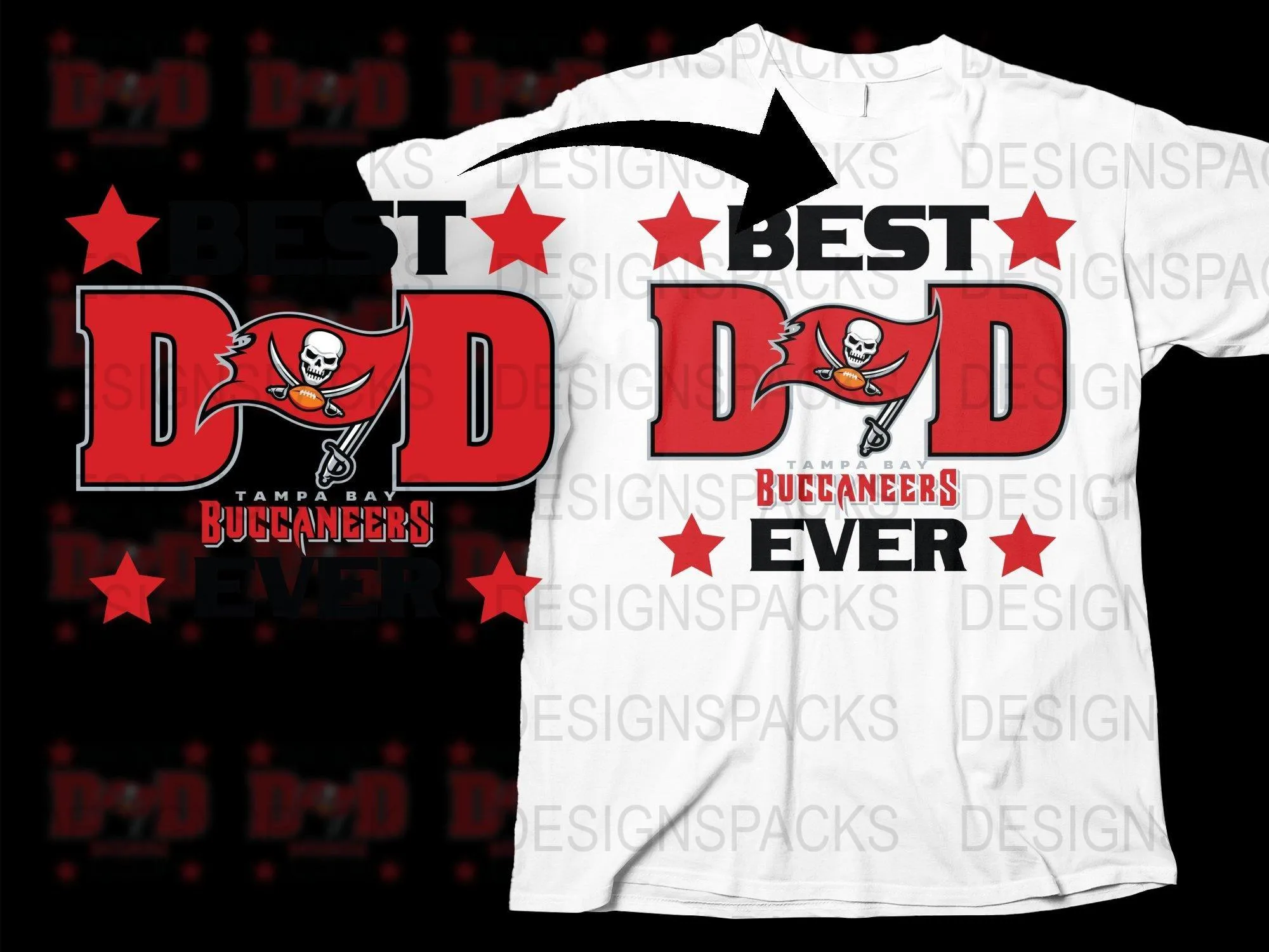 Best Dad Ever Tampa Bay Buccaneers Png Digital Download
