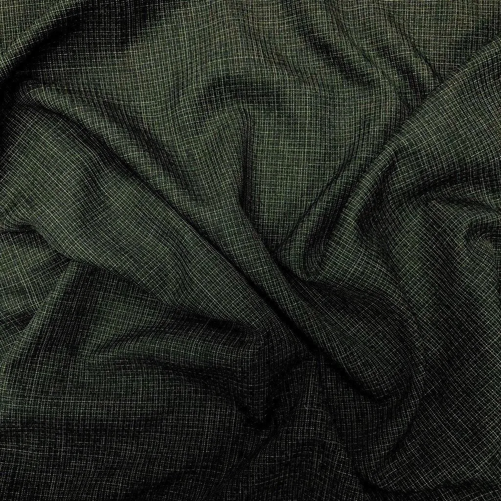 Black and Beige Linen Look Suiting Fabric