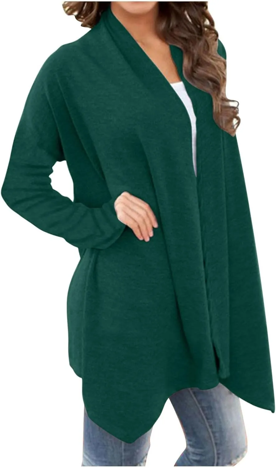 Cardigan Sweaters for Women, Casual Long Sleeve Open Front Solid Lightweight Cardigan Spring Oversized Soft Jackets