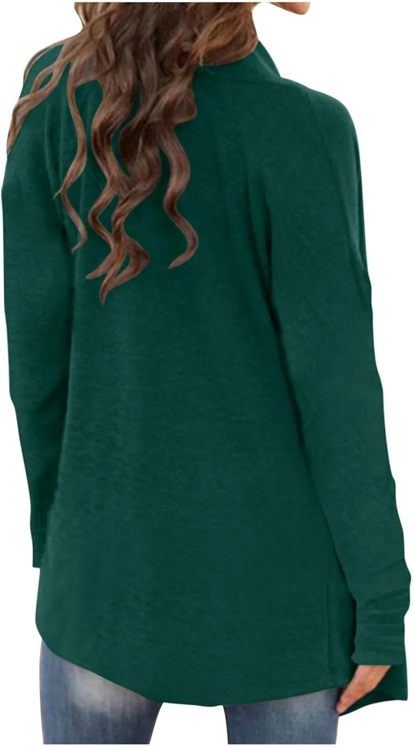 Cardigan Sweaters for Women, Casual Long Sleeve Open Front Solid Lightweight Cardigan Spring Oversized Soft Jackets