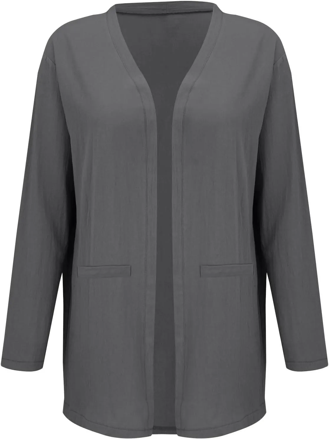 Cardigans for Women Trendy Lightweight Summer Open Front Long Sleeve Casual Gauze Shirt Dressy Casual Blouses Pockets