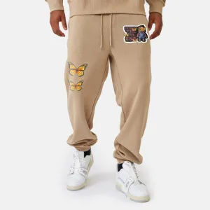Casual style personalized kids butterfly print trousers