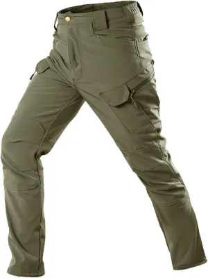 Corduroy PantMens Casual Cargo Pants Elastic Waist Hiking Joggers Athletic Pants Fitness Trousers Pants with Multi PocketsChinos Pants Men