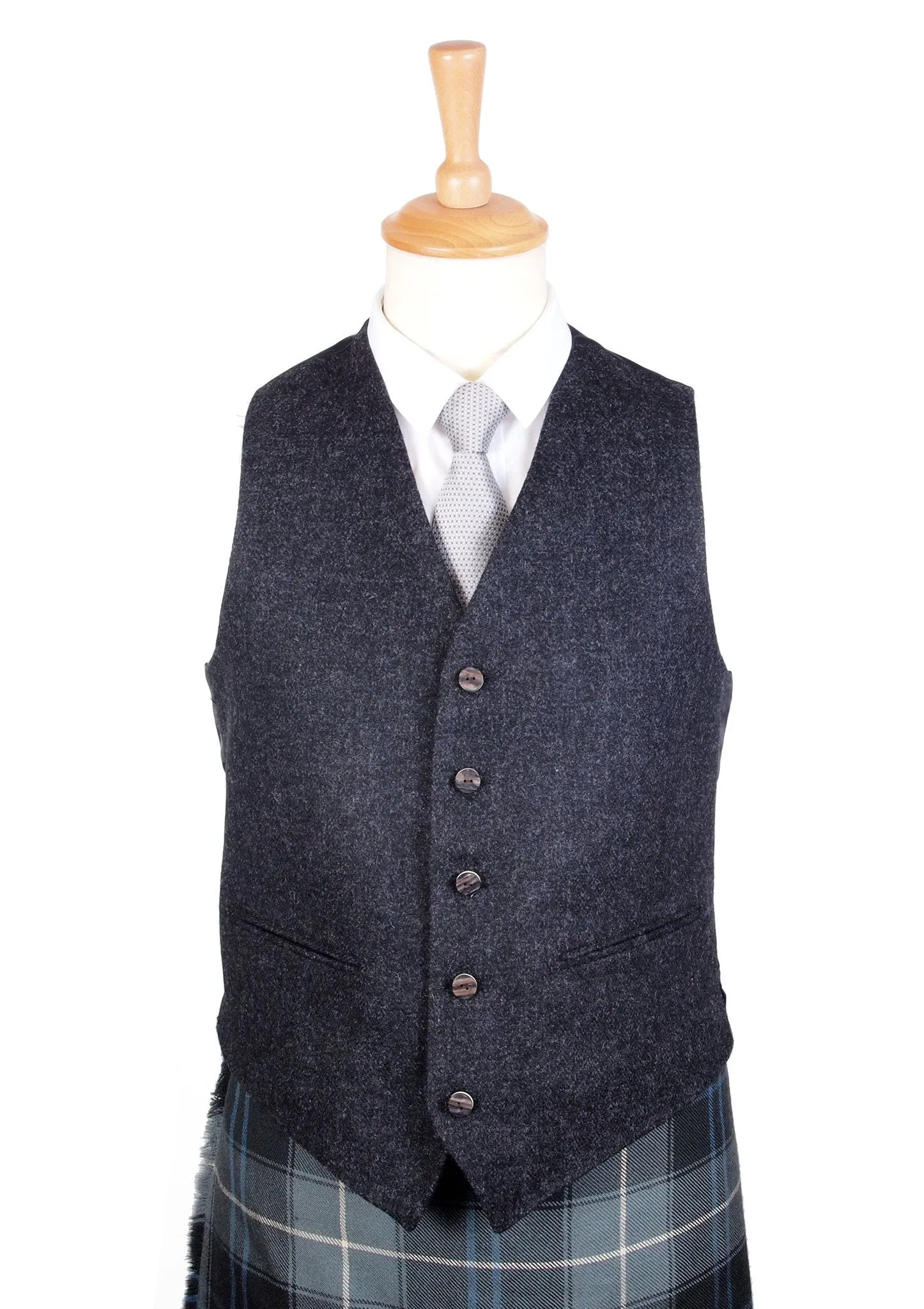 Custom Made 5 Button Tweed Waistcoat
