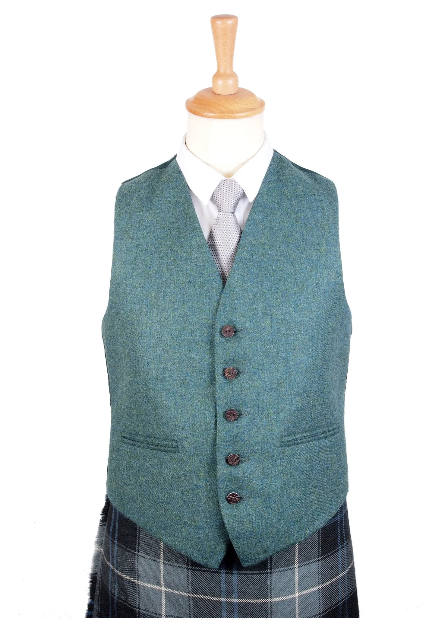 Custom Made 5 Button Tweed Waistcoat