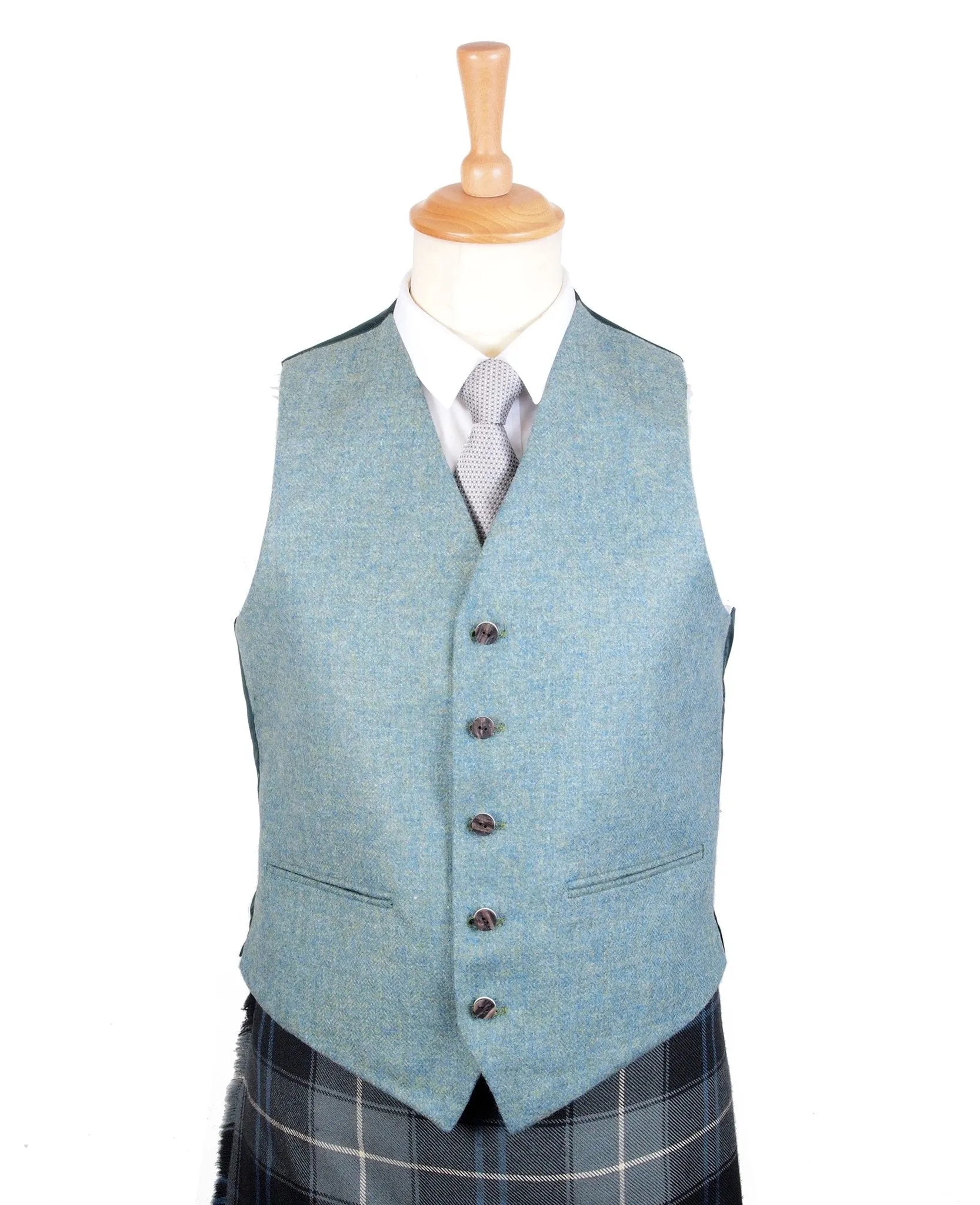 Custom Made 5 Button Tweed Waistcoat
