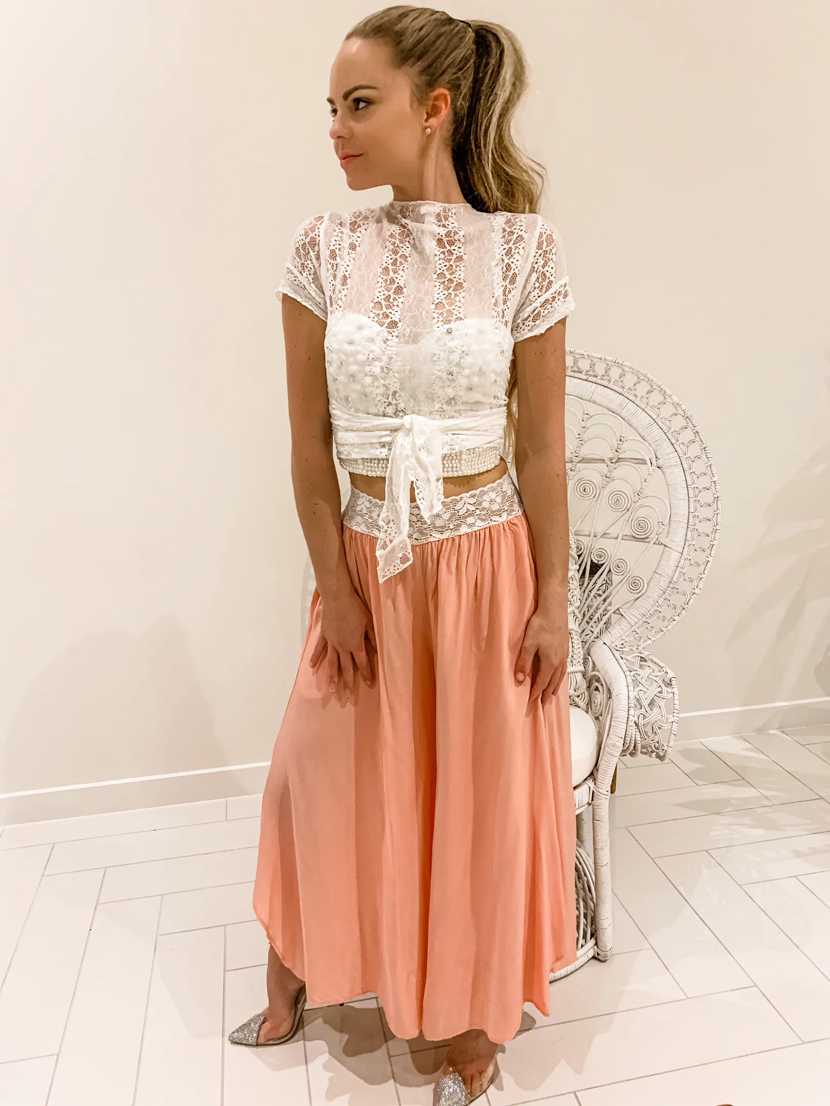 French Lace White Bolero