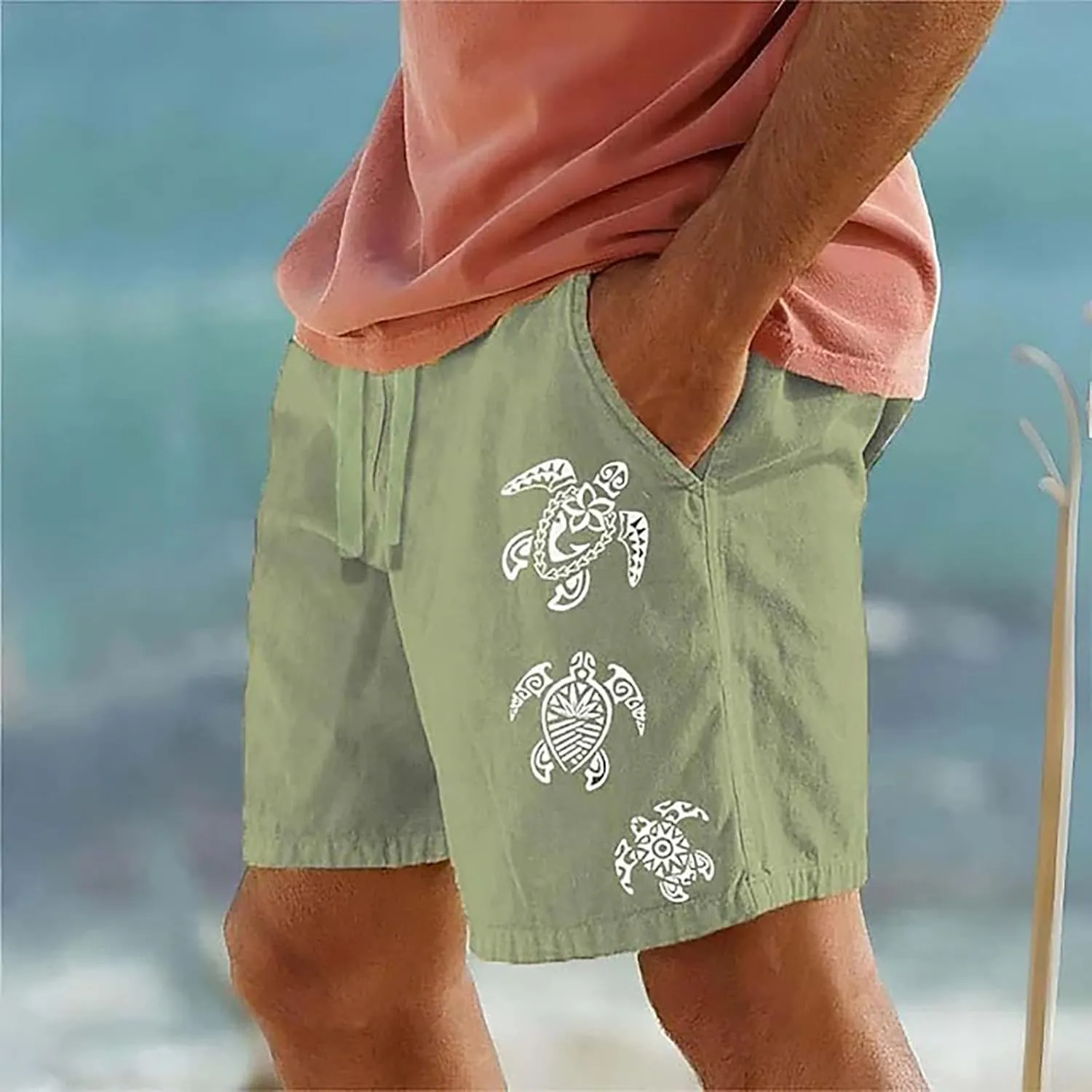 Men Shorts Casual Summer Cotton Men's and Shorts Casual Men's pants Black Shorts Men Linen Shorts for Men's Shorts 7