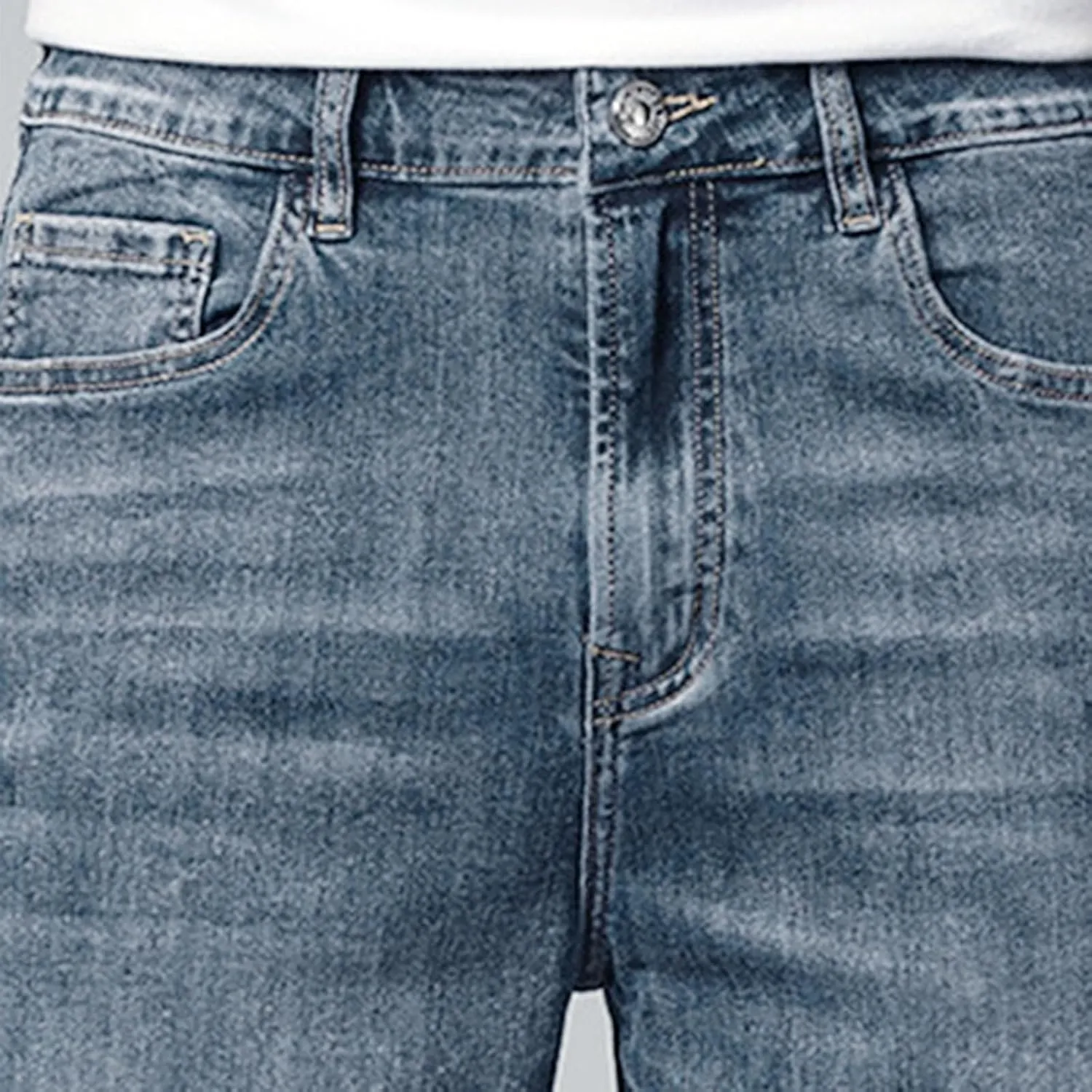 Men's Casual Denim Shorts Casual Straight Leg Loose Fit Rolled Hem Washed Shorts Summer Y2K Fashion Streetwear Jeans Shorts