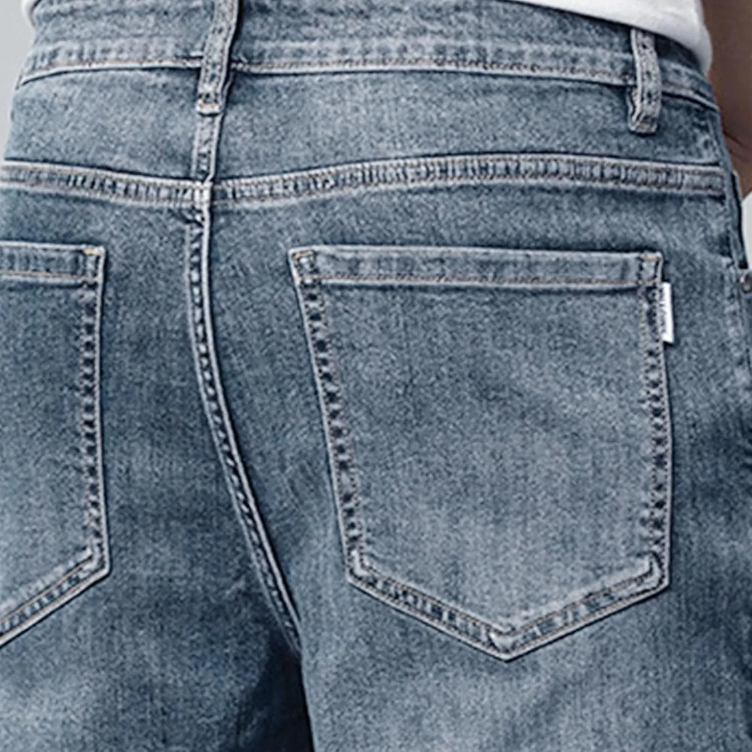Men's Casual Denim Shorts Casual Straight Leg Loose Fit Rolled Hem Washed Shorts Summer Y2K Fashion Streetwear Jeans Shorts