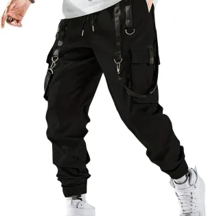 Men's Jogger Pants Punk Cargo Baggy Techwear Hip Hop Harem Streetwear Tactical Track Pants