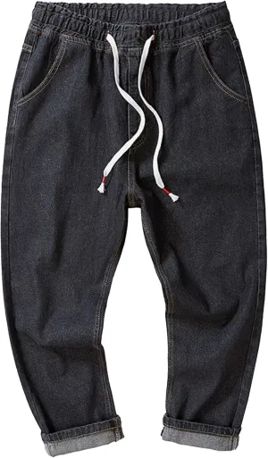 Men's Loose Fit Fashion Denim Pants Casual Washed Streetwear Jeans Straight Leg Biker Comfort Jeans