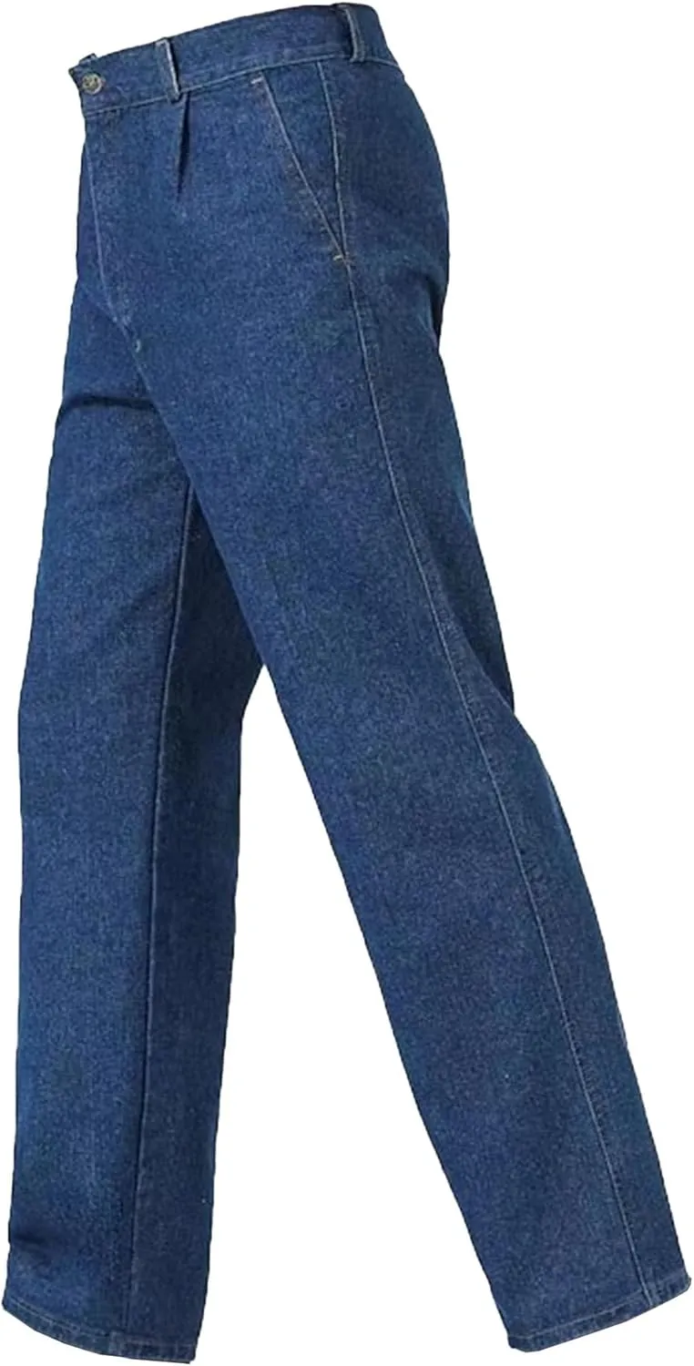 Men's Slim Fit with Jeans Denim Jacket Classic Casual Trucker Jackets Set Loose Fit Washed Workwear Jeans