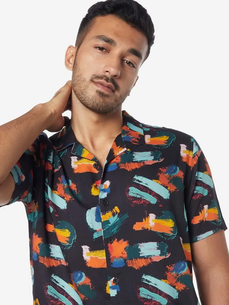 Nuon Multi Abstract Print Relaxed-Fit Shirt