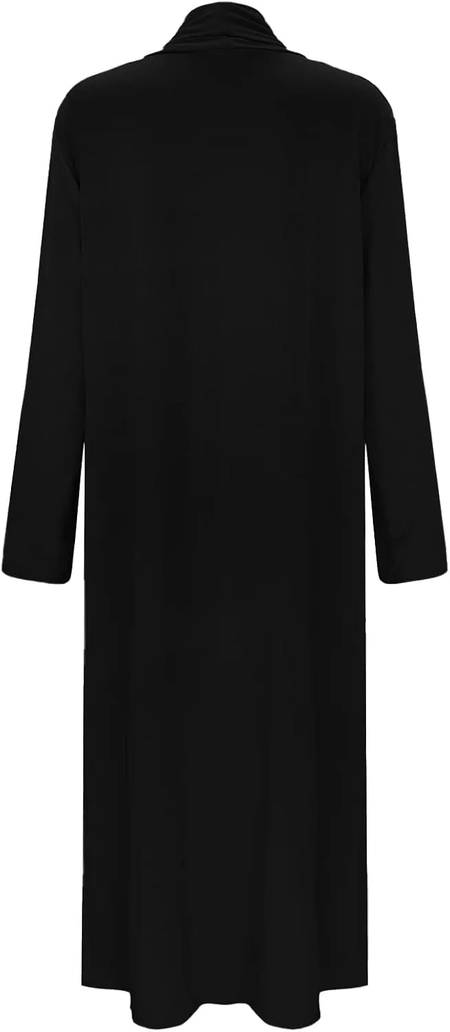 Printed V Neck Button Long Sleeve Dress Women's Pocket Long Dress Womens Chunky Knit Cardigan Sweaters