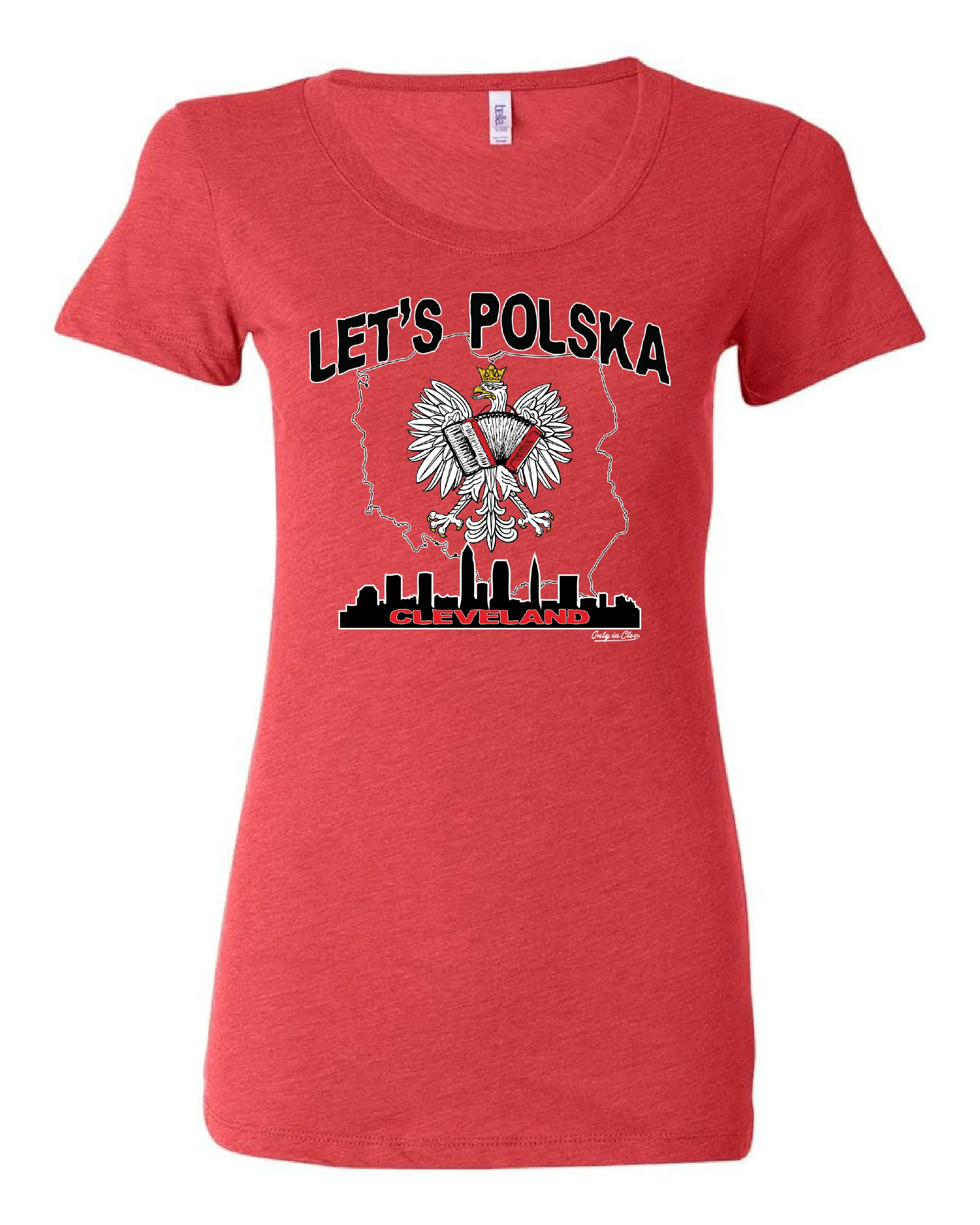 "Let's Polska" Design on Red
