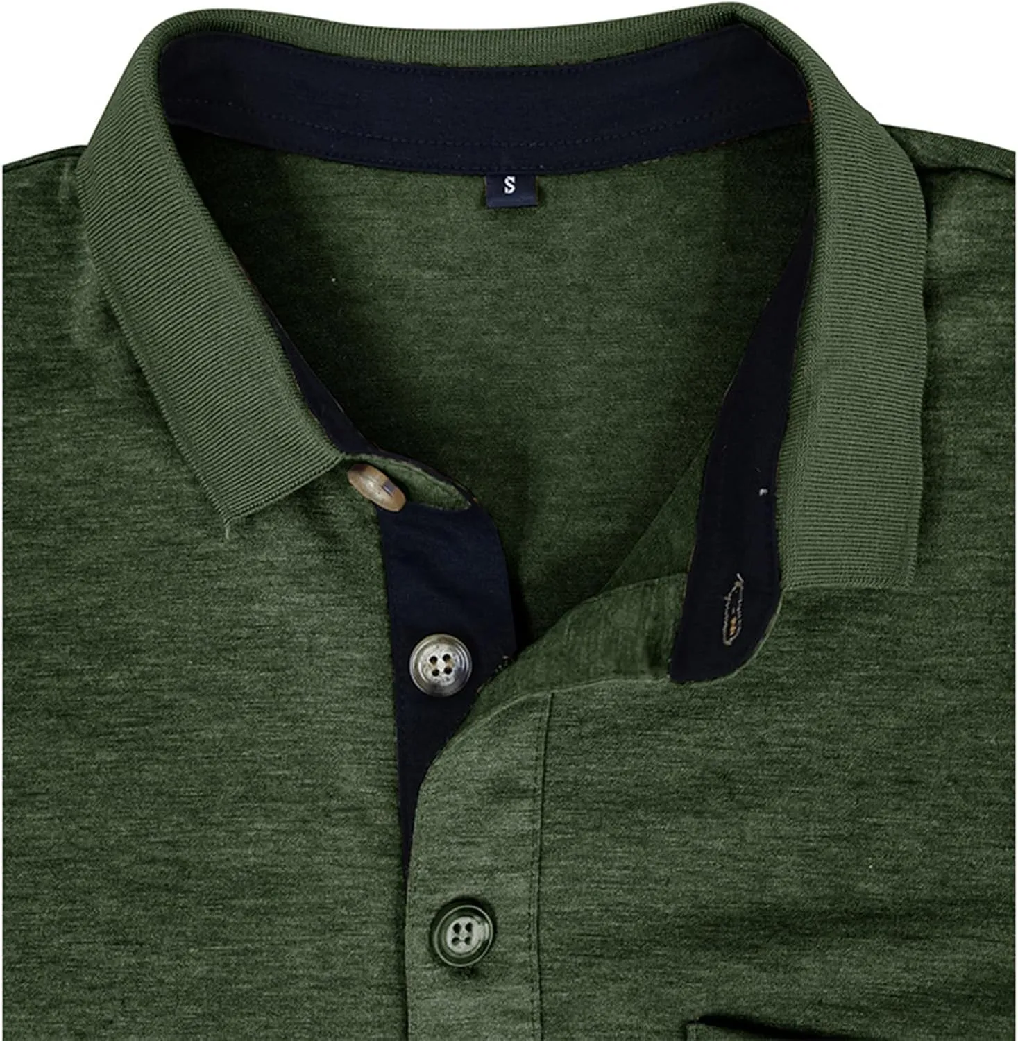 SEGANUP Men's Fashion Polo Shirts Short Sleeve Casual Cotton Golf Shirts Moisture Wicking Polo Shirt with Pocket