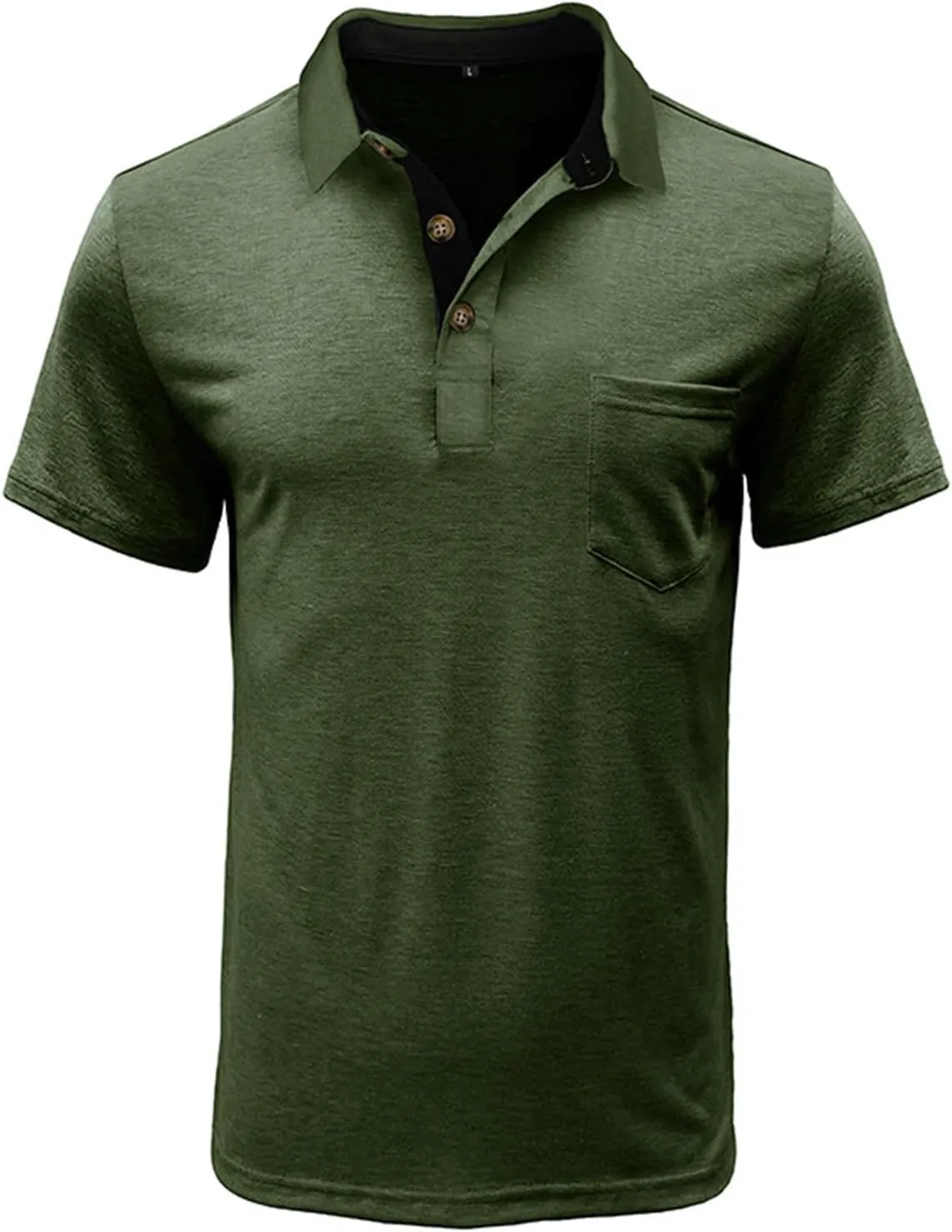SEGANUP Men's Fashion Polo Shirts Short Sleeve Casual Cotton Golf Shirts Moisture Wicking Polo Shirt with Pocket
