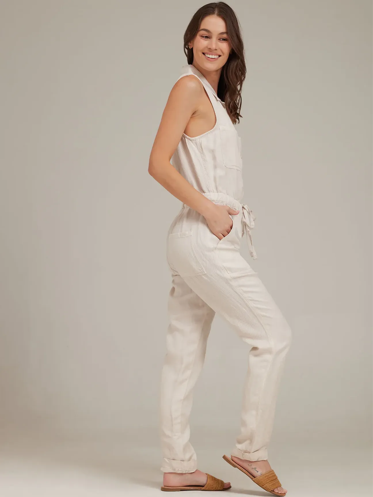Sierra Linen Pocket Jumpsuit