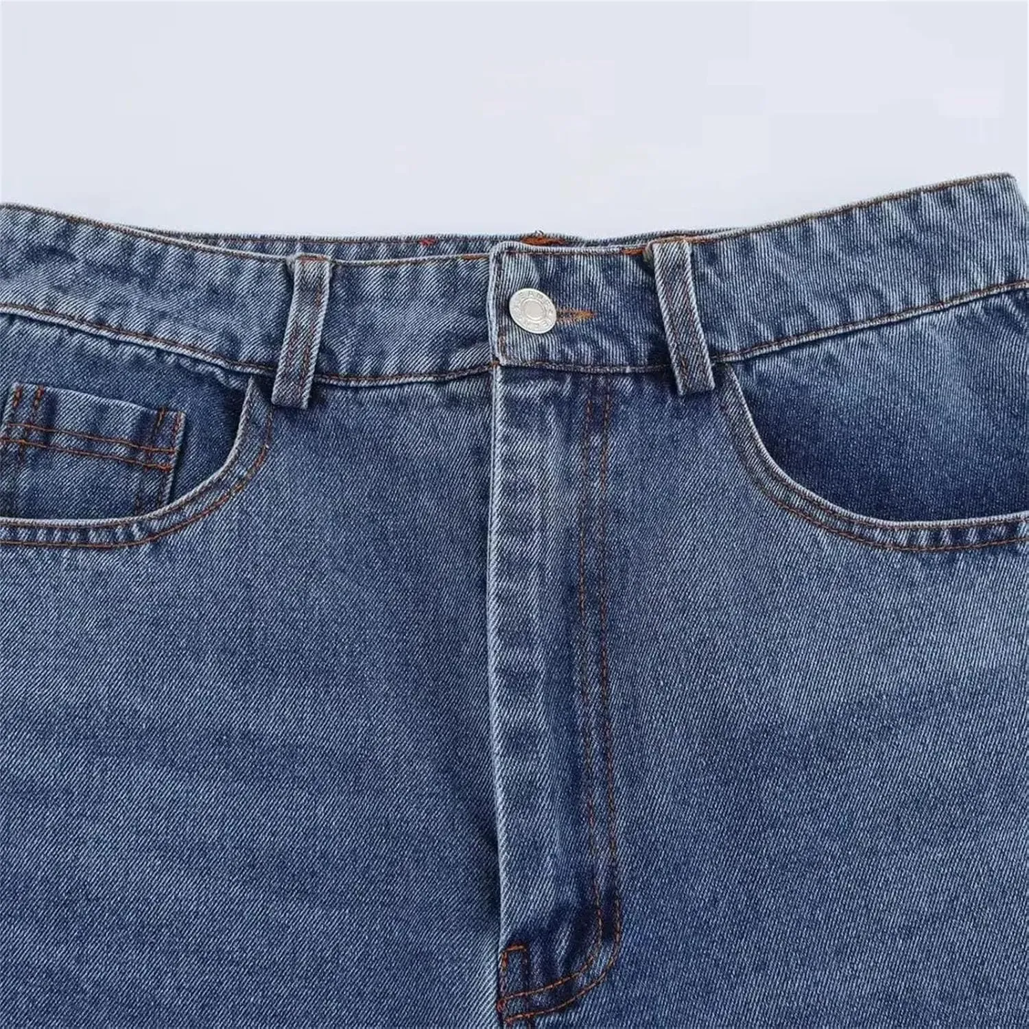 Women Fashion Wind Loose Jeans Chic Zipper Casual Pants Trousers High-Waisted Slimming Loose-Fit Jeans