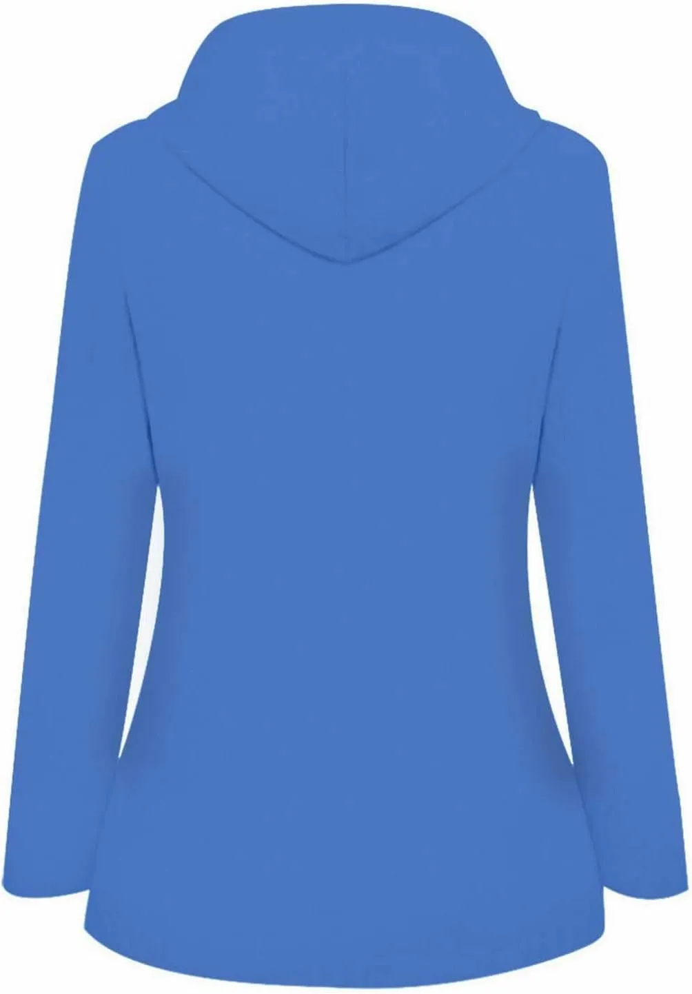Women's Fleece Windbreakers Hooded Waterproof Warm Parka Trench Coats Plus Size Zip Up Button Outdoor Winter Jacket