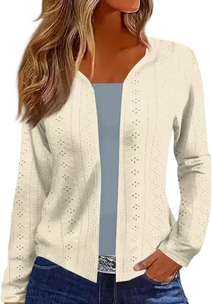 Womens Lightweight Open Front Cardigan Vintage Printed Long Sleeve Blouse Tops Coat Casual Duster Cardigan Jackets